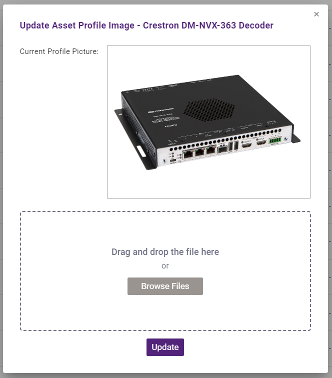 Profile picture upload interface with drag-and-drop and file browser options