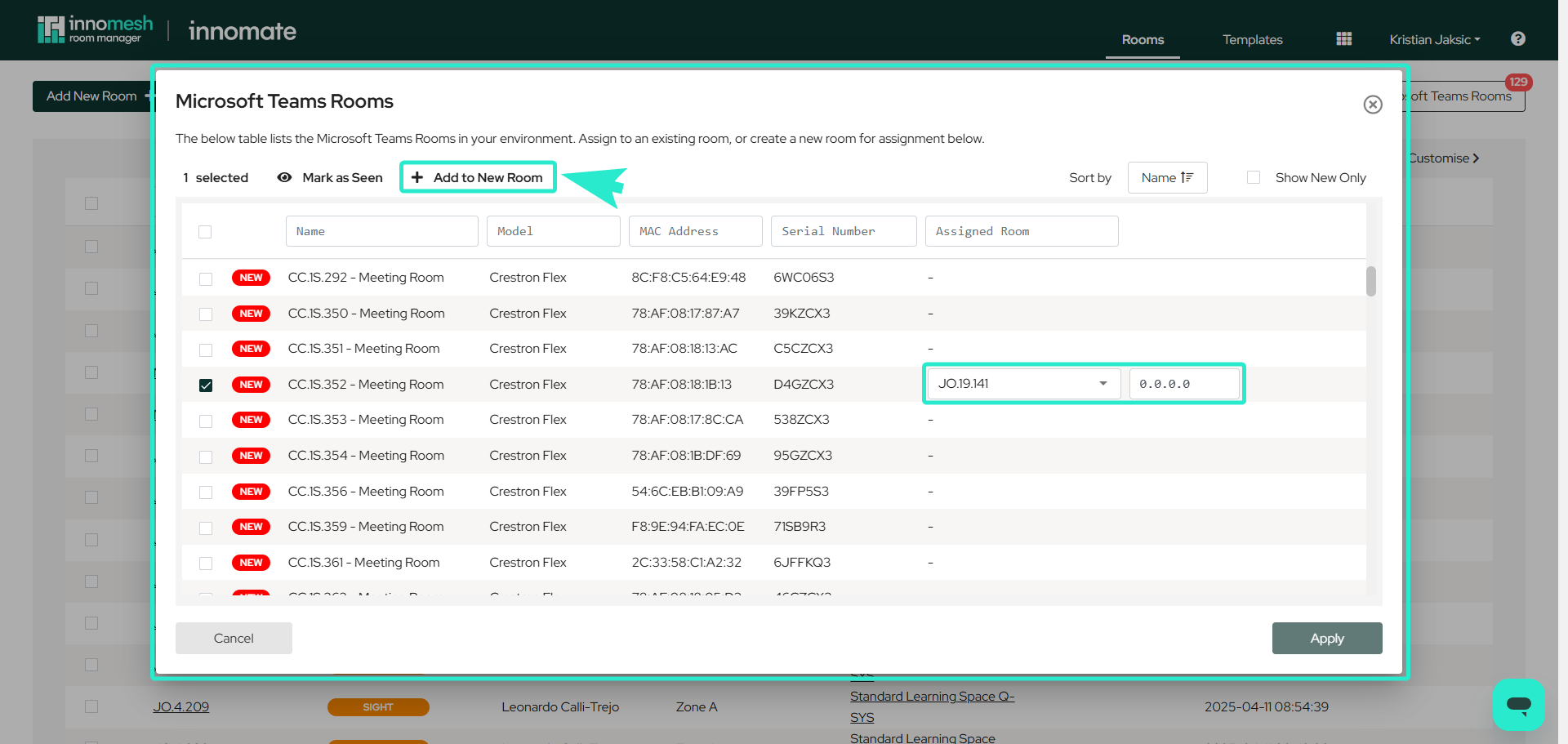 Bulk deployment options for multiple MTR rooms