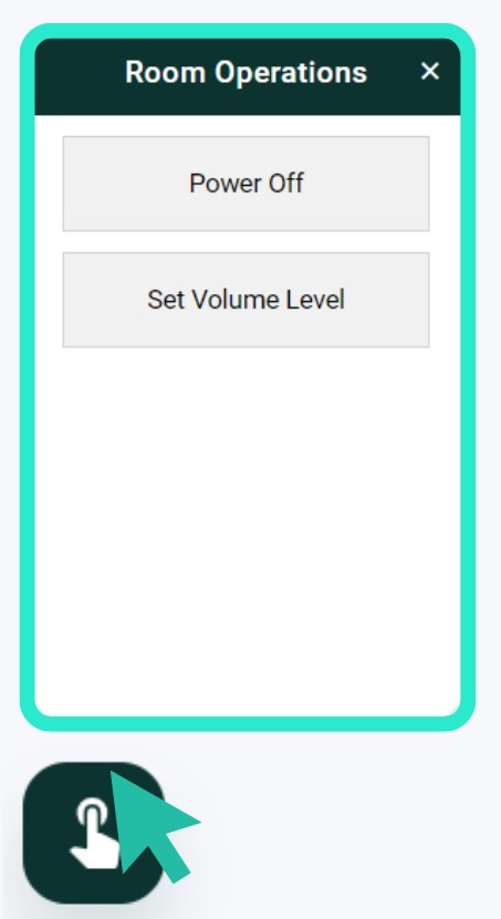 Room Operations panel listing available Ops actions that can be triggered from the Room Support View