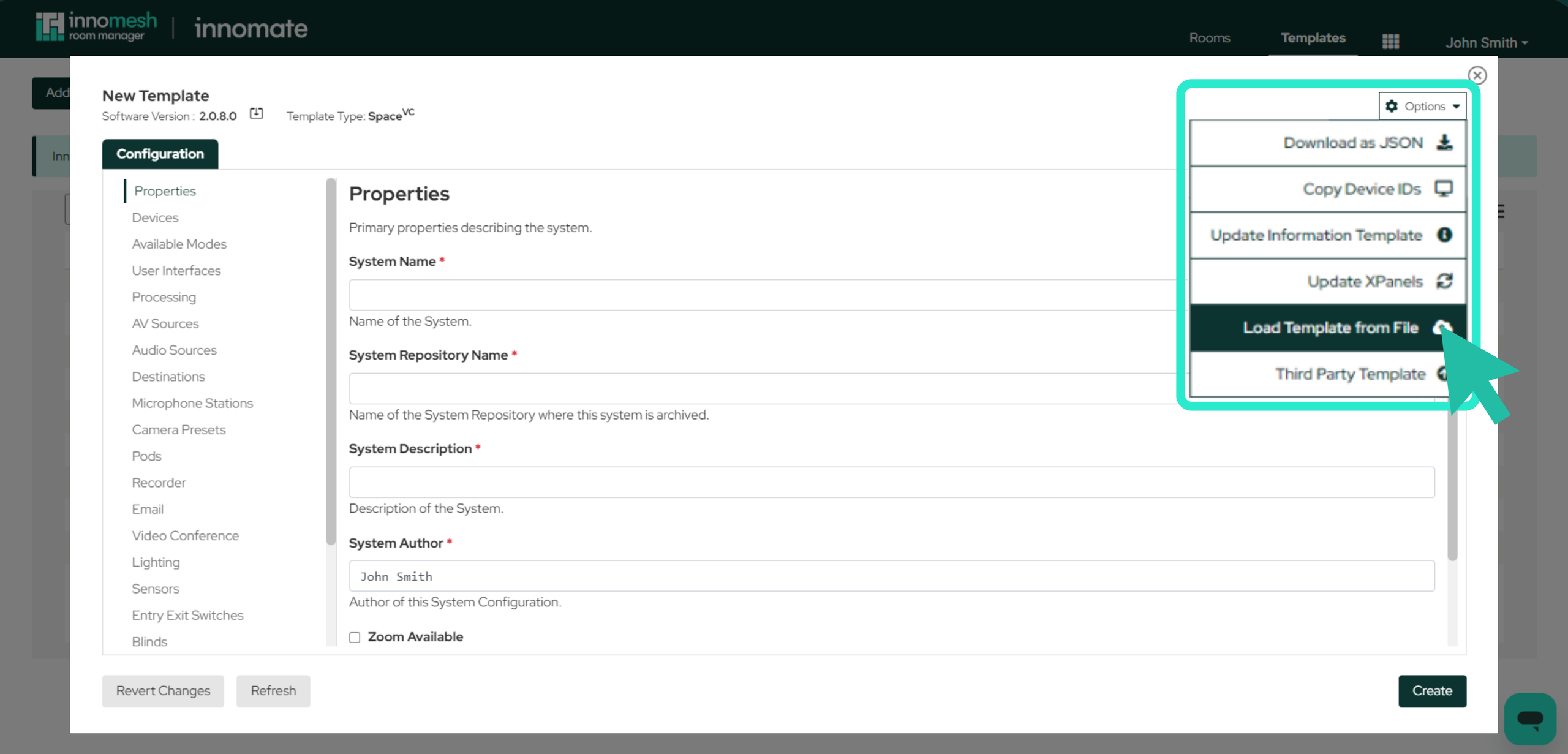 Options Menu